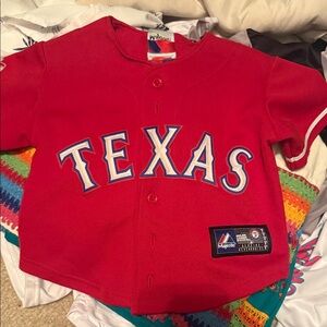 Majestic Red Texas Kids Jersey